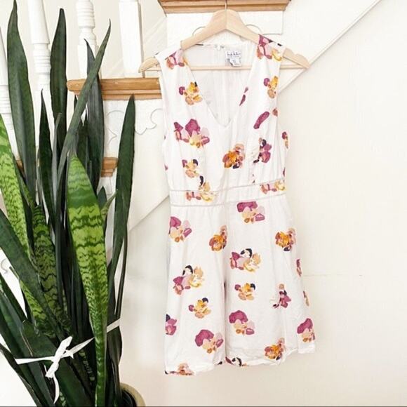 Nicole Miller sleeveless floral pattern mini dress - Picture 1 of 8
